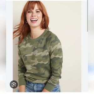 SALE--Old Navy Green Camouflage Crewneck Sweatshirt